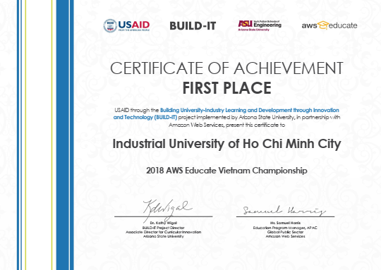 Giảng viên và sinh viên Khoa CNTT tham gia tích cực AWS Educate Vietnam Championship – Dự án BUILD-IT