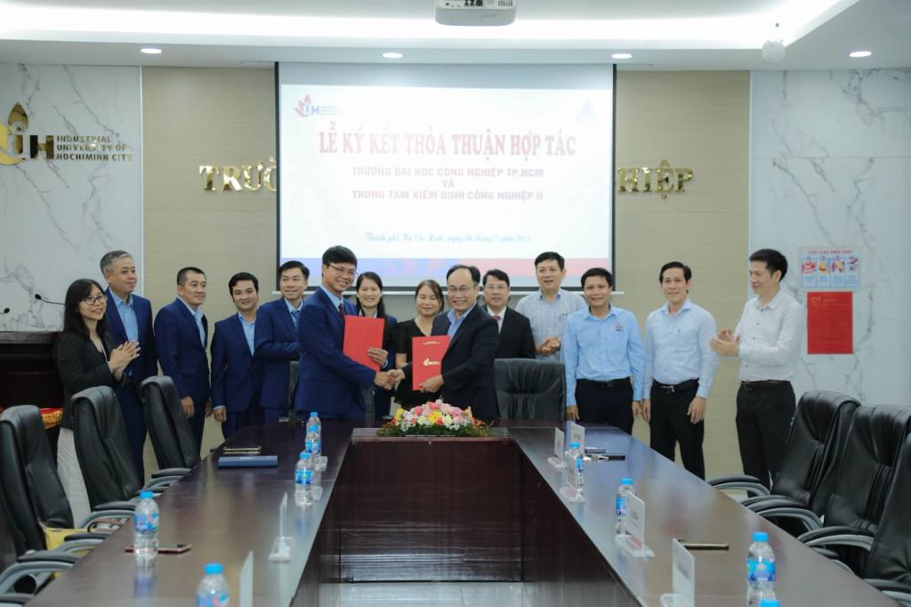 Lễ ký kết hợp tác giữa Đại học Công nghiệp TP.HCM và Trung tâm Kiểm định Công nghiệp II